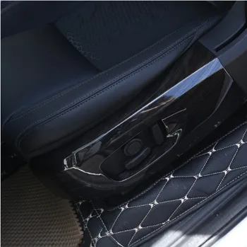 

For Land Rover Discovery Sport ABS Black Ash Wood Grain Seat Side Frame Cover Trim Sticker Accessories 2015-2017