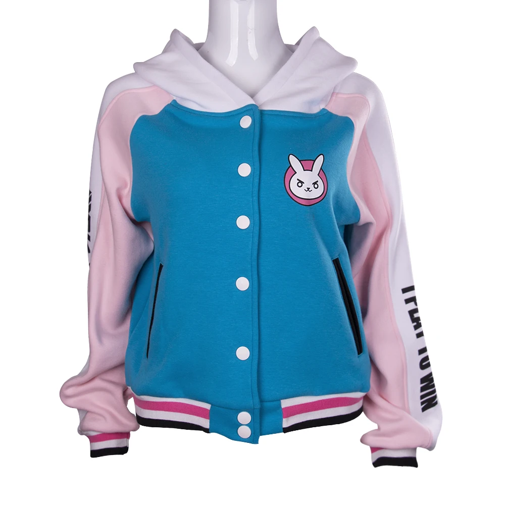 Game Overwatch DVA Hoodie Cosplay D.va Costume Baseball Coat Hoodies Jacket New6