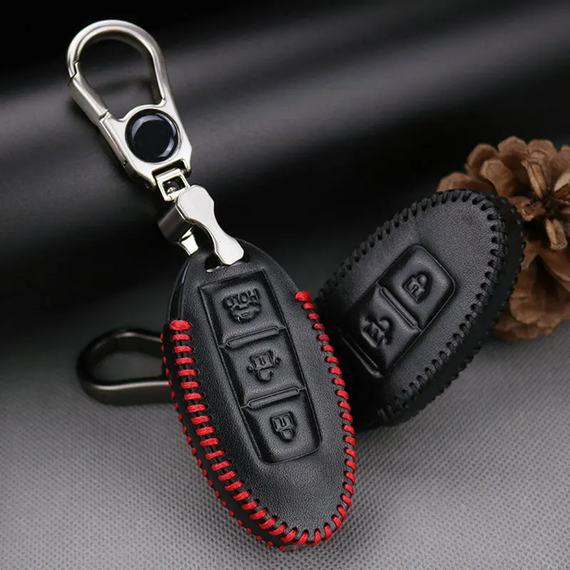 Умный чехол для Nissan Key из натуральной кожи X trail T31 T32 Qashqai J11 Juke Tiida Almera Note|smart key case|nissan