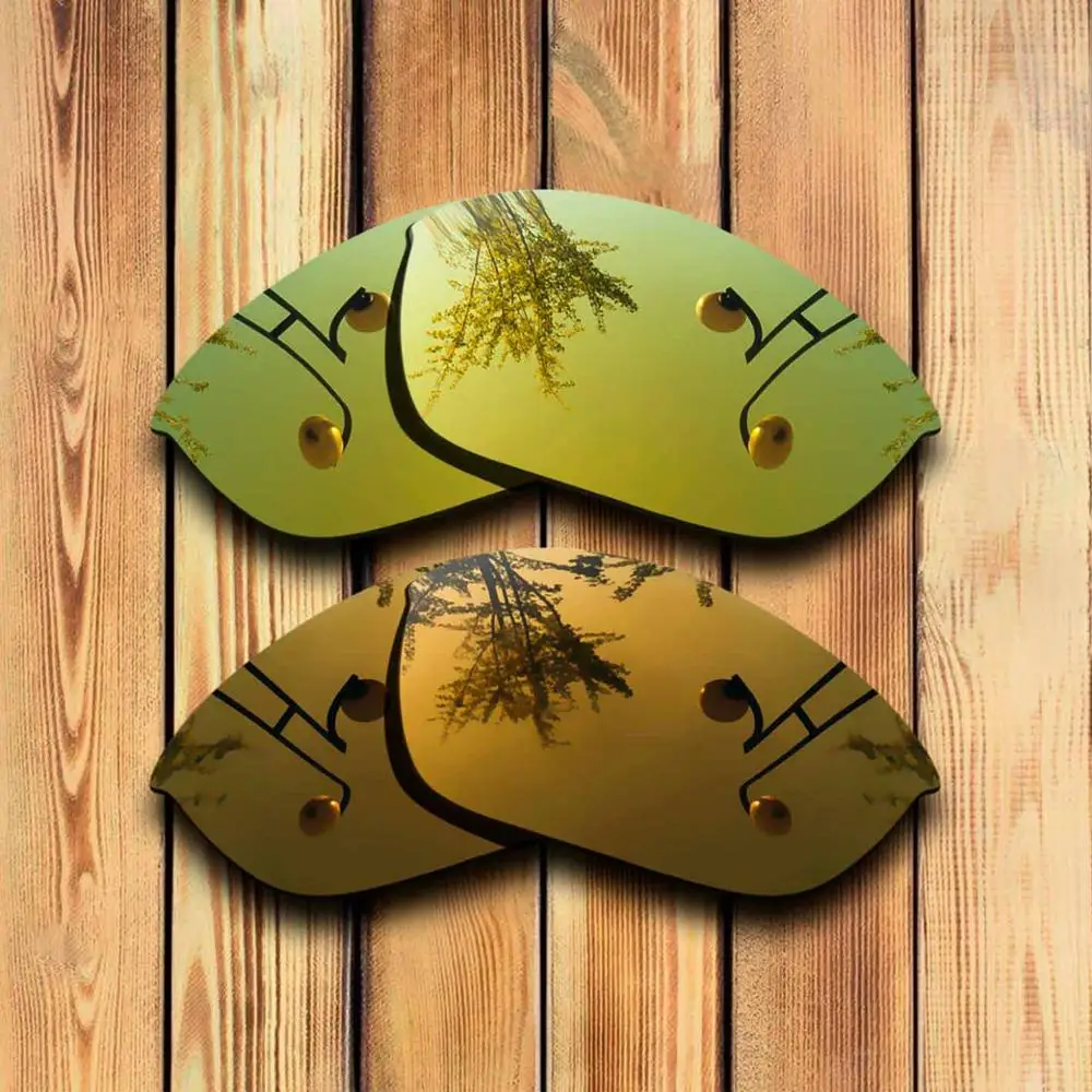 Yellow-Copper Mirror Точно вырезанные поляризованные Сменные линзы для полукуртки 2,0 солнцезащитные очки желтое зеркальное покрытие выбор цвета - Цвет линз: Yellow-Copper Mirror