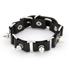 Новые ювелирные изделия Аксессуары Европейский Стиль Мода Благородный браслет панк пряжка заклепки кожа горячие красные браслеты с заклепками для женщин