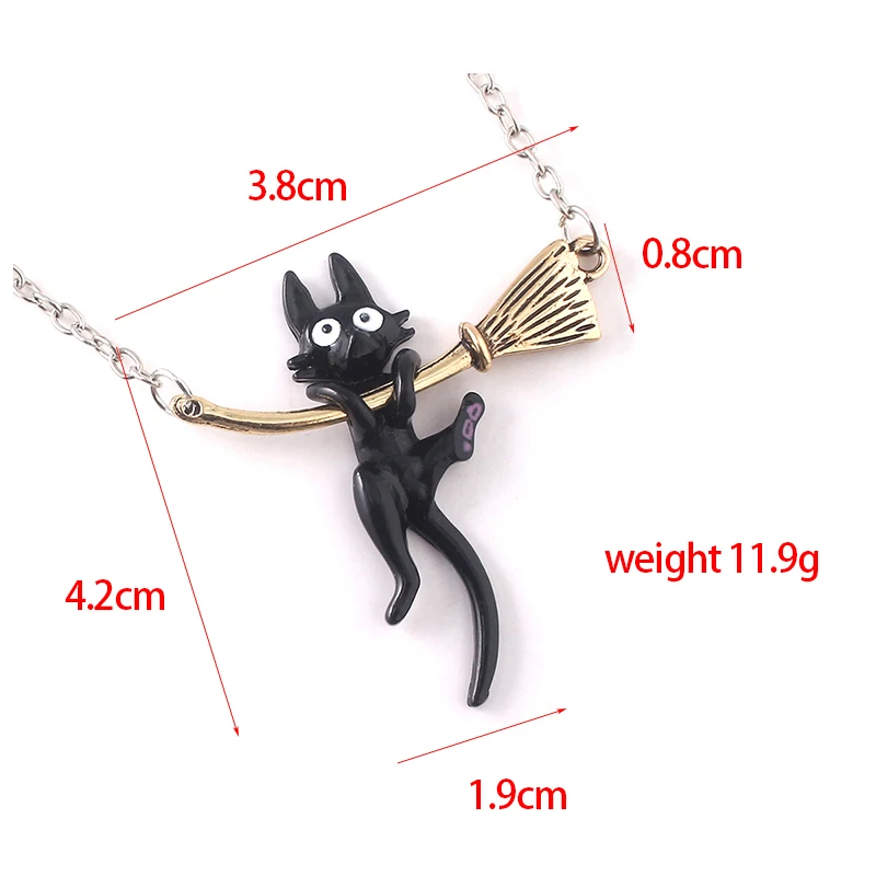 SG Кики службы ДОСТАВКИ JiJi ожерелье милый черный кот кулон для женщин девушка косплей ювелирные изделия подарок
