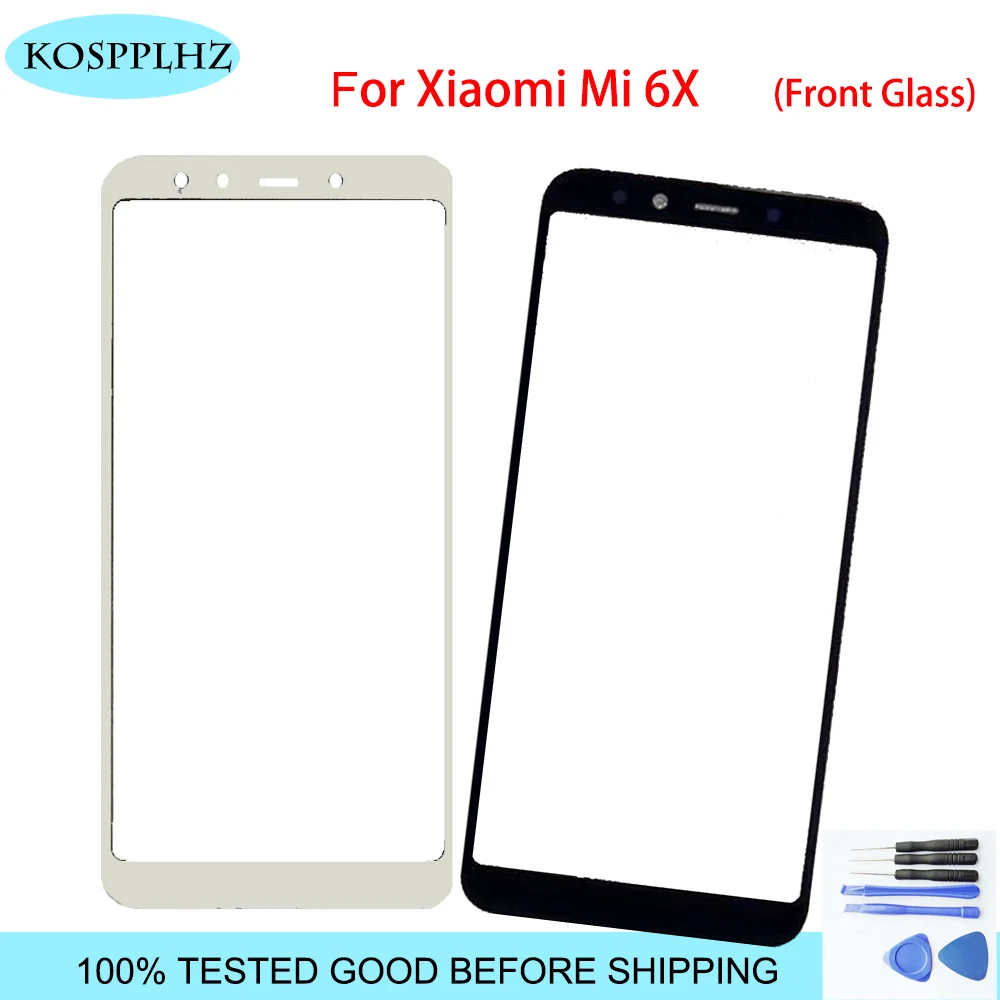 

Black/ Gold 5.99 inch front outer glass For Xiaomi mi 6x Touch Screen Touch Panel Lens Replacement 6 x mi6x + Tools