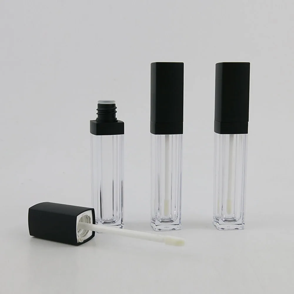 

NEW 12pcs Square 10ml Lip Balm Gloss Tubes Container Lipstick Wand Bottles Empty Clear Tool Mini Refillable Bottle