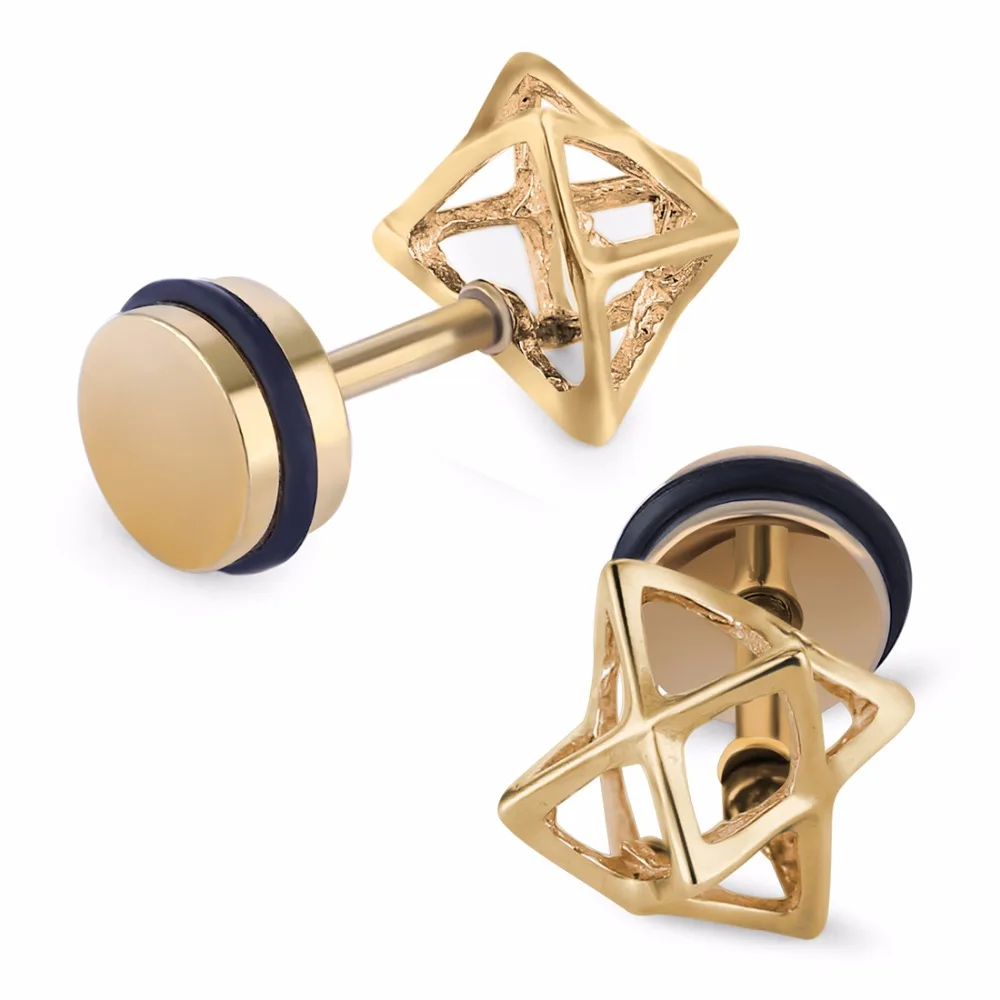 2pcs Lot Hollow Geometric Earrings Studs Hypoallergenic Earings 2pcs Lot Hollow Geometric Earrings Studs Hypoallergenic Earings Women Cartilage Ear Plug Barbell Piercing Body Jewelry 2017 Es18 In From