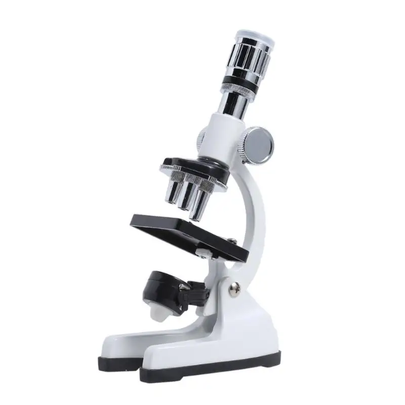 

100X/600X/1200X Biological Microscope Kit Lab 3 Magnification Settings School Educational Toy Gift for Kid Children Students