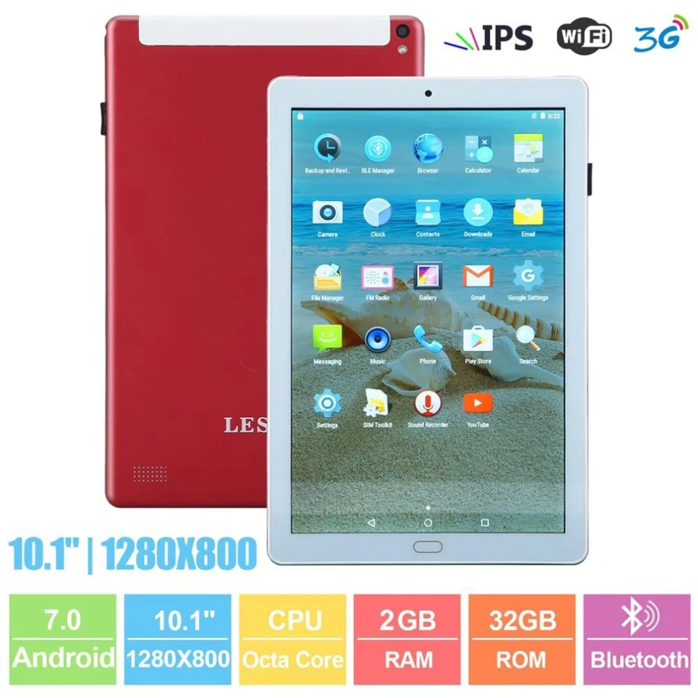 

NEW 10.1 inch Tablet Student Tablets Bluetooth 2G +32G dual camera dual SIM card 1280*800 Android 7.0 tablet with OTG