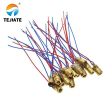 10 шт. лазерный диод 650 нм 6 мм 5 в 5 мВт Регулируемый точечный модуль лазерного диода красная Медная головка 3 в