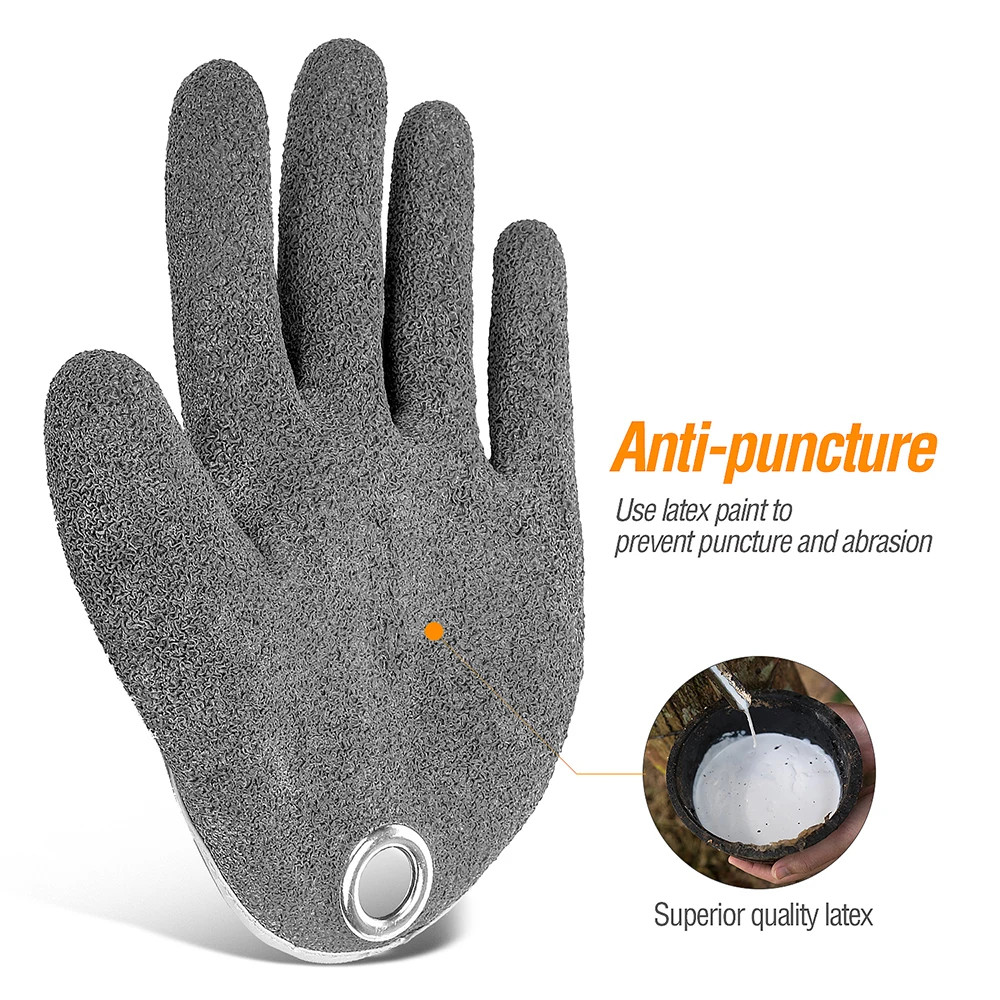 1Pcs Fishing Catching Gloves Protect Hand from Puncture Scrapes Fisherman Professional Catch Fish and with Magnet Release (2)