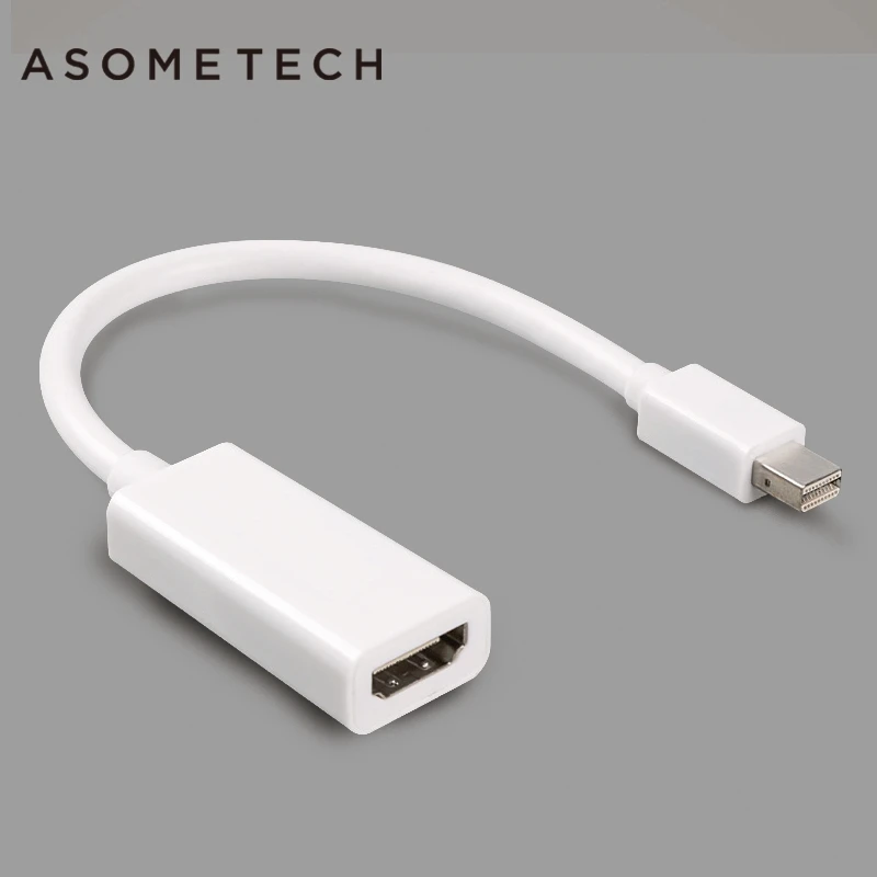

ASOMETECH Mini DP to HDMI Cable Male 1080P HD to Female Mini Displayport to HDMI Converter Adapter for Macbook PC HDTV Projector