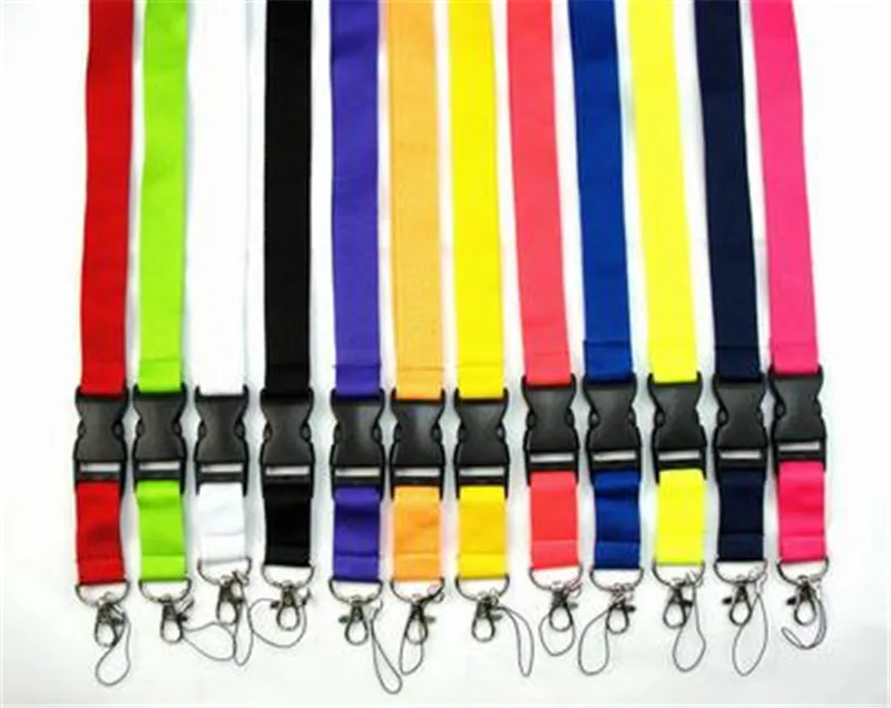 10pcs/lot Plain Keychain Neck Strap For ID Pass Card Badge Mobile Phone