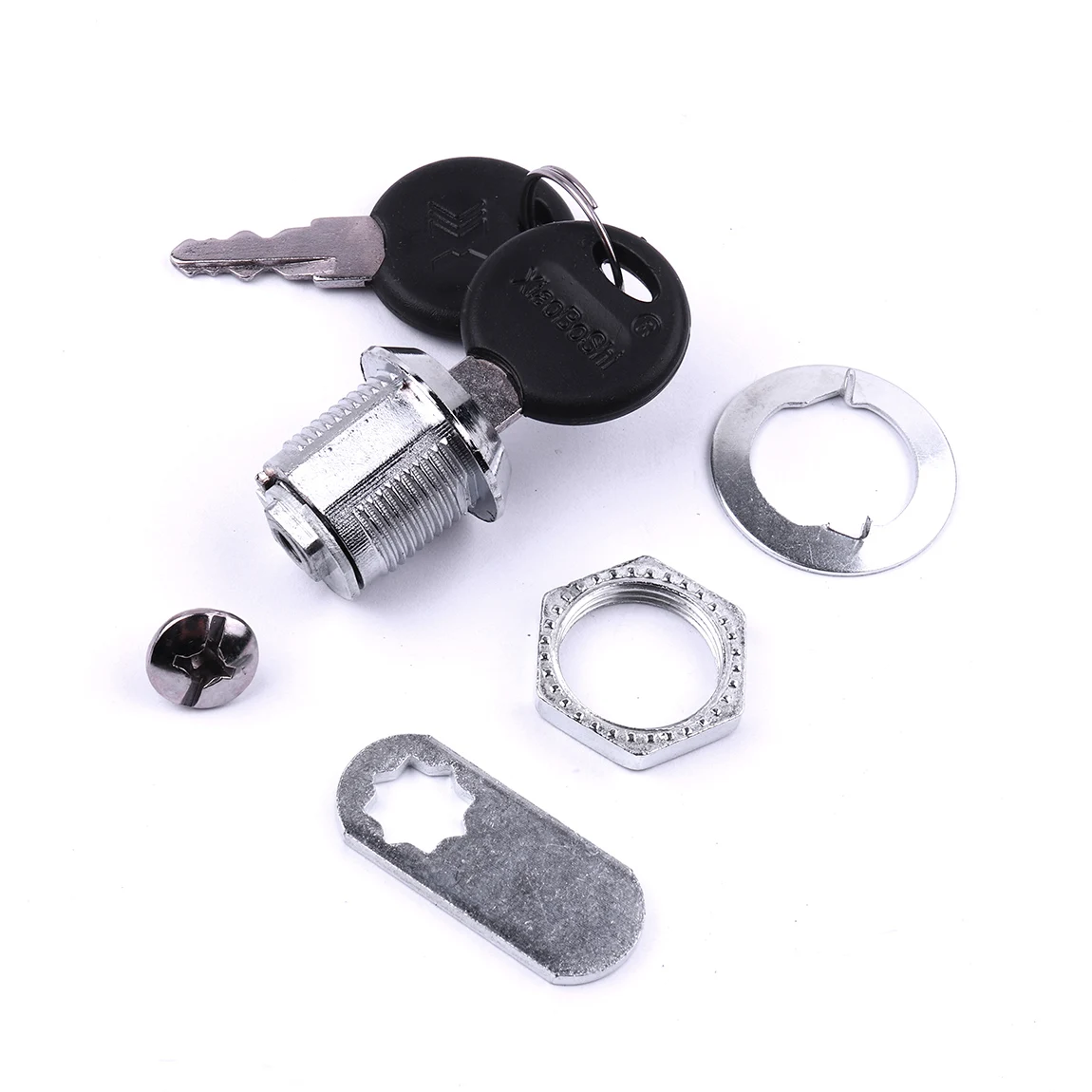 

20/25/30mm Cylinder Cam Tongue Key Lock Tool For Box File Cabinet Desk Drawer with 2 keys[20mm]