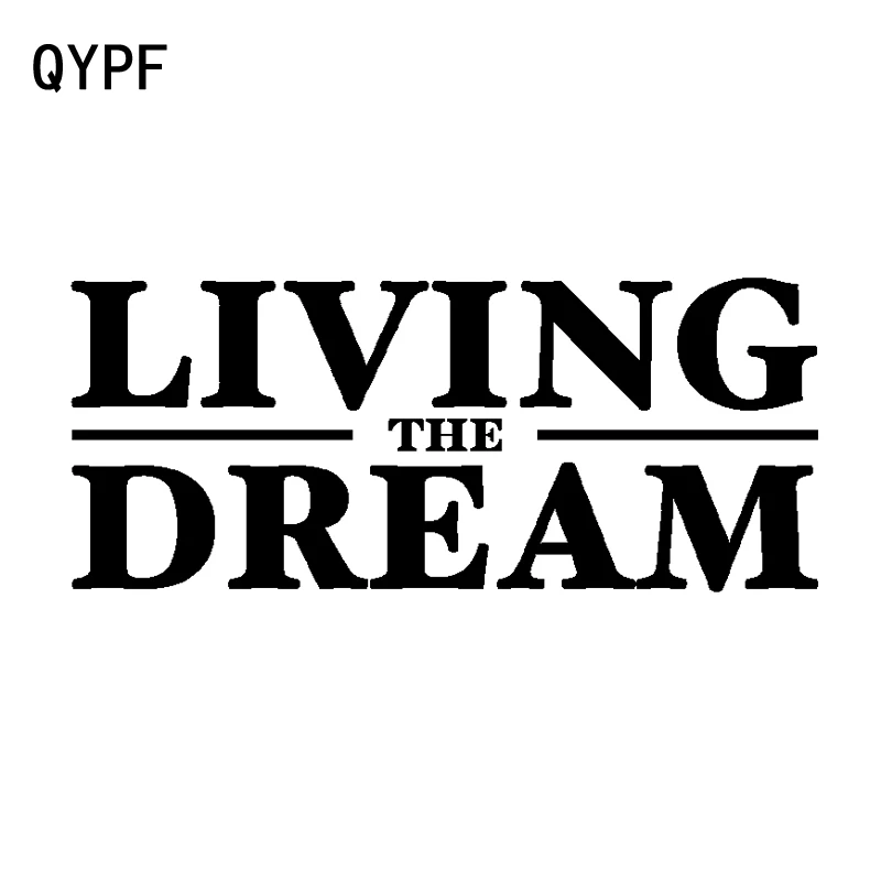 QYPF 15 см * 6 3 забавные виниловые декоративные наклейки Живая мечта | Наклейки на автомобиль -32922542135
