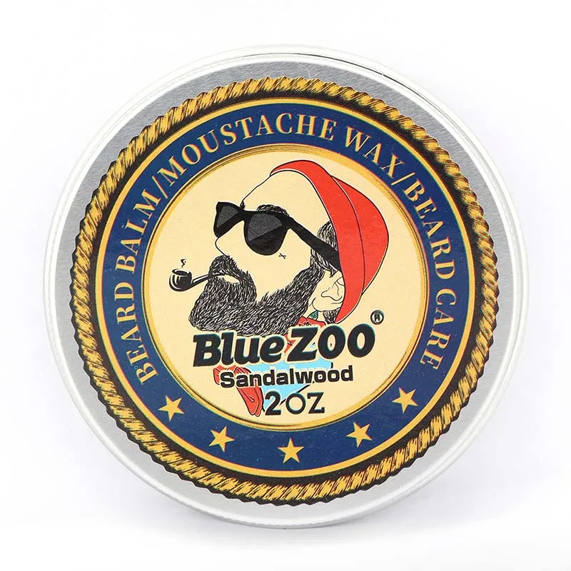 Blue ZOO мужской Органическая борода масло бальзам усы воск Стайлинг пчелиный воск увлажняющий разглаживающий для мужской бороды Уход натуральный бальзам для бороды
