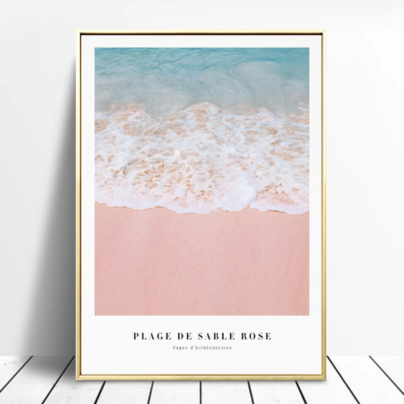 

Plage De Sable Rose Poster And Print Wall Art Canvas Painting Pineapple Wall Pictures For Living Room Nordic Picture Decoration