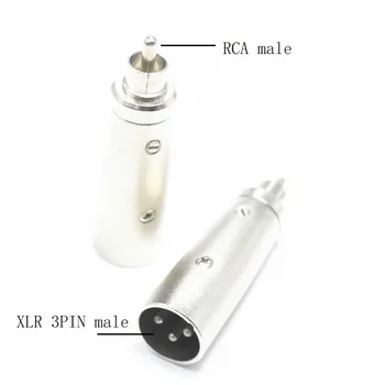 

10pcs/Pack 3Pin XLR Male Plug To RCA Male Plug Audio Adapter Connector