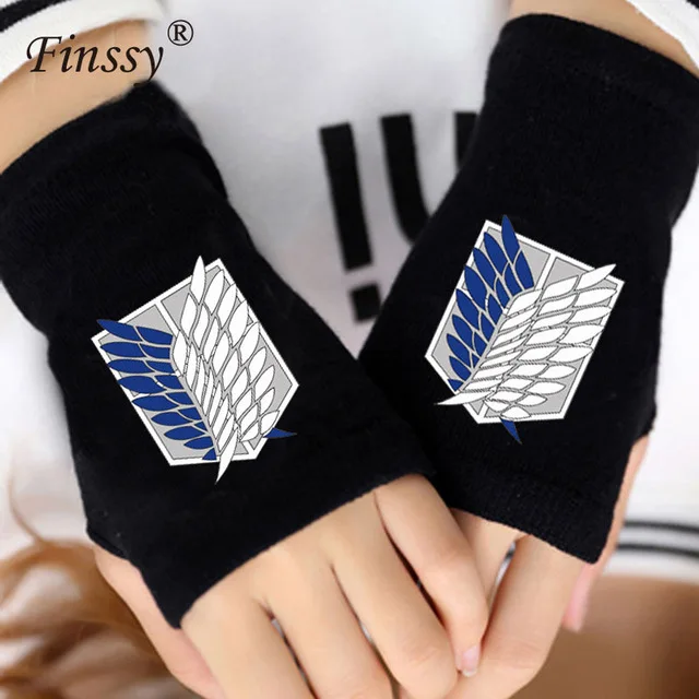 

Anime Attack on Titan Madara cat Finger Cotton Knitting Wrist Gloves Mitten Lovers Anime Accessories Cosplay Fingerless gloves