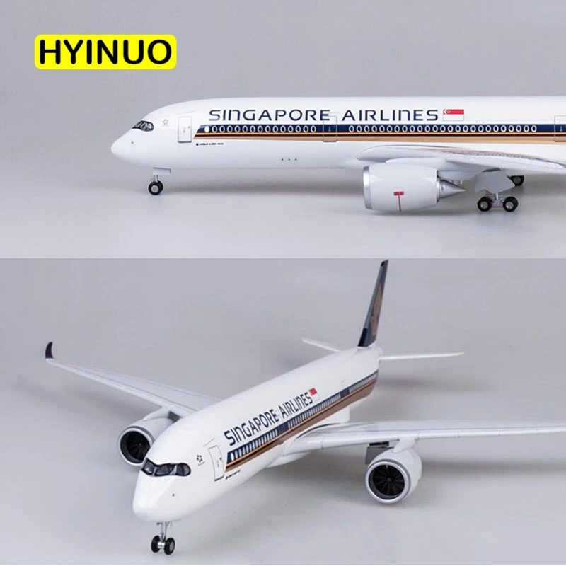 47 см 1/142 масштаб самолета Airbus A350 Сингапур авиакомпании Модель W Light & литой колесный Пластик смолы плоскости Коллекция украшения