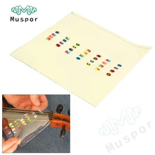 4/4 Скрипка гриф Наклейки Маркеры для гитарных ладов этикетки многоцветный