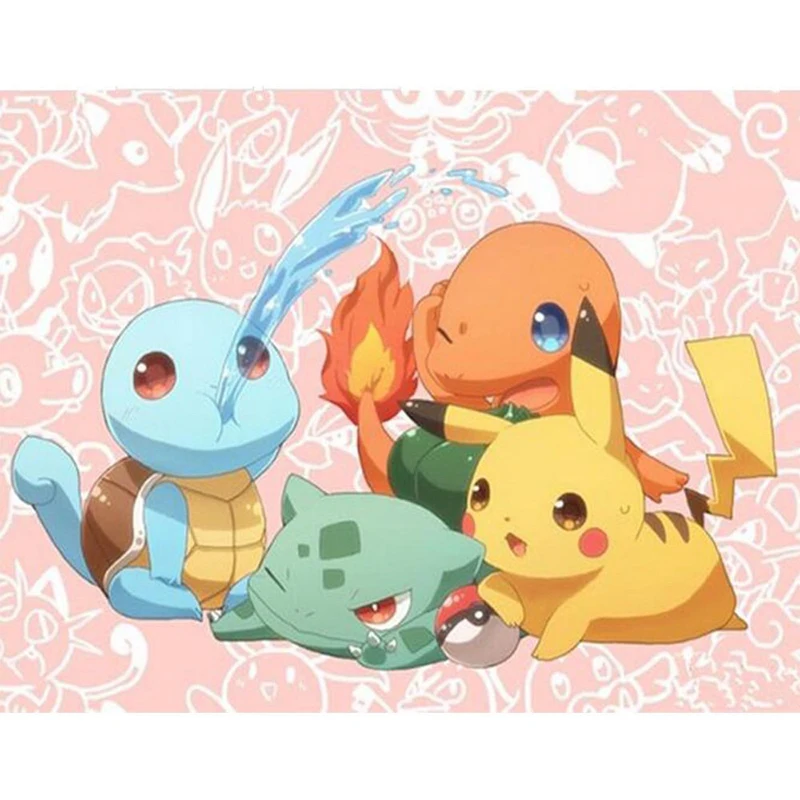 

5D DIY Diamond Painting Cross Stitch"Cartoon Pikachu" Full Square/Round Diamond Mosaic Embroidery Canvas Home Decor Painting