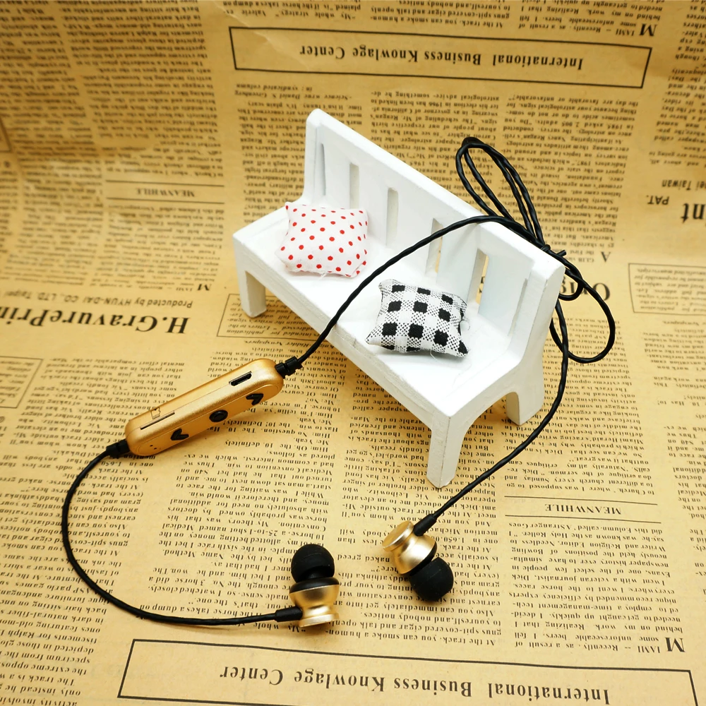 Fashion Sport Stereo Headset SMILYOU T13 Bluetooth Wireless Headphone Magnet Metal Earphone Support SD Card for iPhone Xiaomi