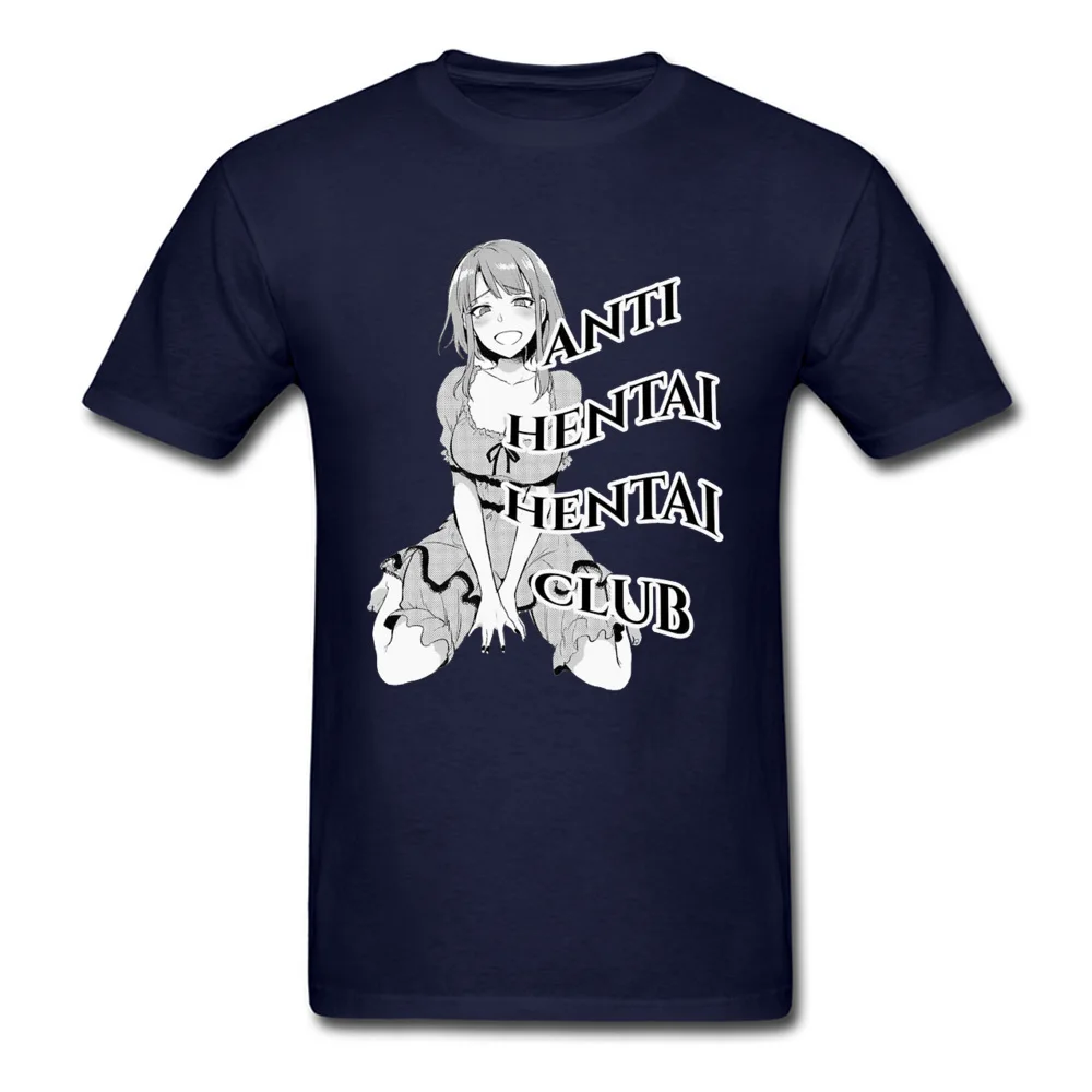 Baka-Waifu-Club Tops Shirt High Quality O-Neck Crazy Short Sleeve 100% Cotton Man T-shirts Funny Tee-Shirt Free Shipping Baka-Waifu-Club navy