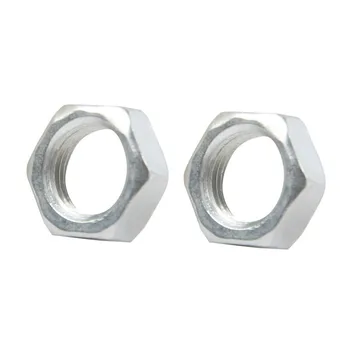 

20Pcs M8 M10 M14 M16 White Zinc Plated Hex Nuts Fine Tooth Thin Lighting Immature Tooth Nut Lamps DIY