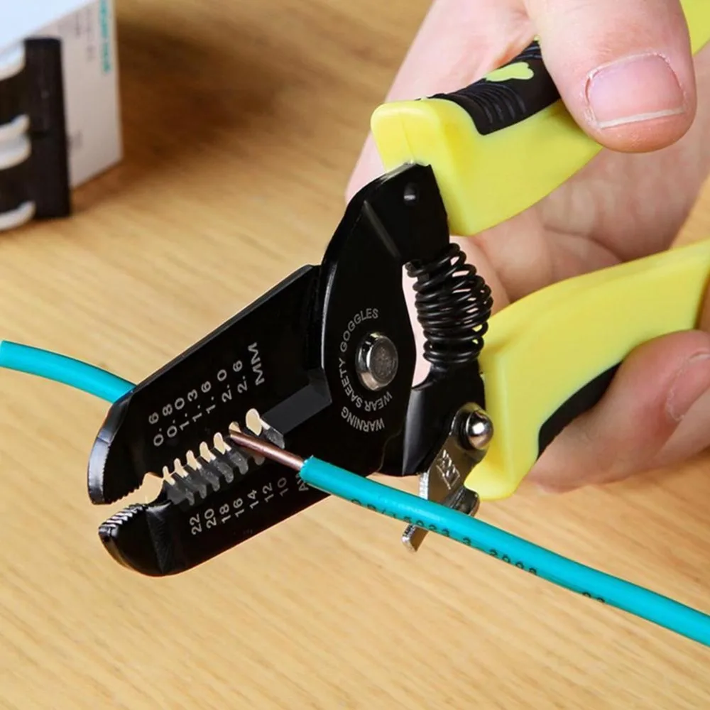 

Multi-functional Electrician Pickpocket Pliers Manual Two-color Handle Seven-in-one Wire Stripping Pliers