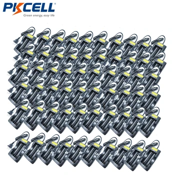 

60Pack/PKCELL ICR18650 Battery Charger EU/US 2 Slot for 2pcs 18650 3.7V Li-ion Battery Rechargeable