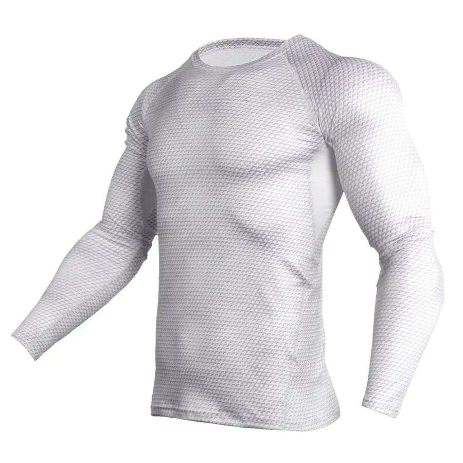 Мужская спортивная одежда, компрессионные наборы с 3D крутым принтом высокой эластичности, для бега трико для бодибилдинга спортивный костюм для фитнеса - Цвет: shirt