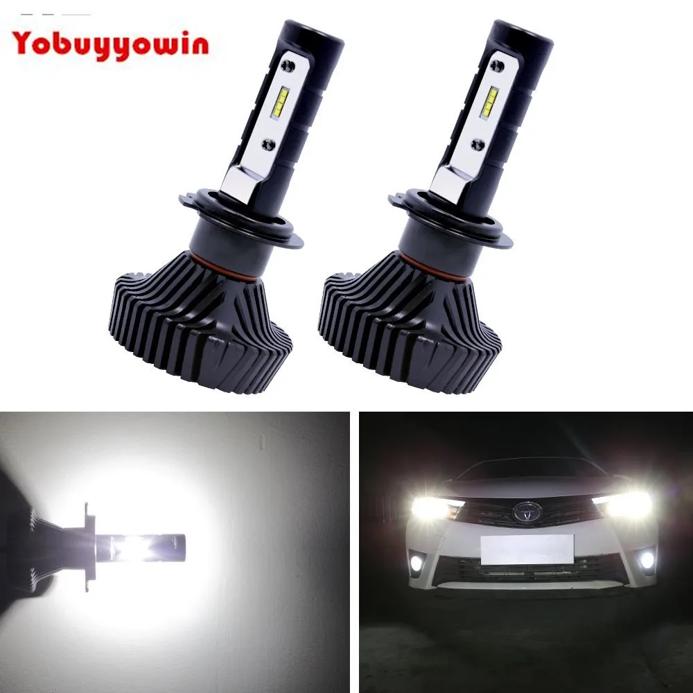 2PCS H7 LED Headlight Bulbs Conversion Kit Dipped Low Beam Car Light