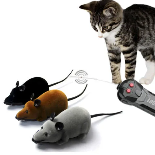 Новинка, пульт дистанционного управления, радиоуправляемая электронная мышь-крыса, плюшевая игрушка "мышь" для кошки, щенка, подарок, Лидер продаж