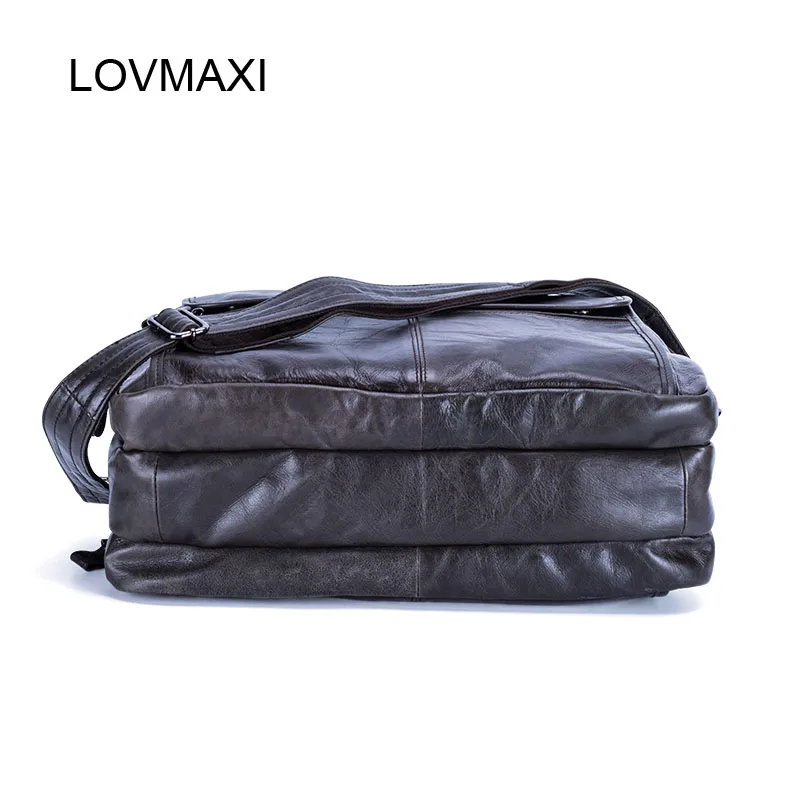 Messenger Reisetasche Aktentaschen Männliche Lovmaxi Leder Bag Handtaschen Herren Kausalen Deep Große Coffee Laptop Taschen Für 100 Business 2018 Echtem wqqa0OR4