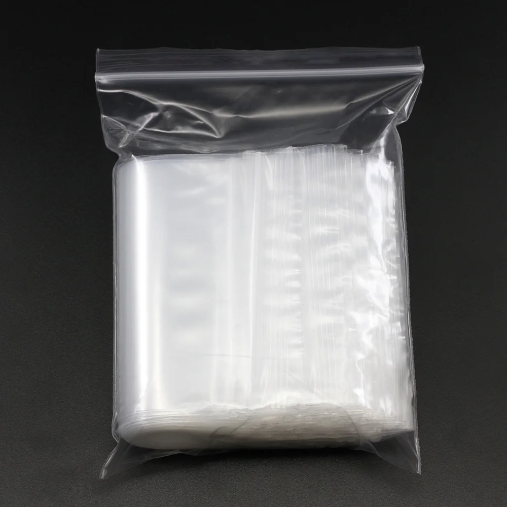 30-100pcs/pack 4*6/5*7/6*8/7*10 Bulk Thick Jewelry Packaging Pack Zipped Lock Reclosable Plastic Clear Poly Bag Gift 10 50pcs candy colors zip bags pouches reclosable plastic jewelry cookie food storage bag zipper bags clear gift packaging case