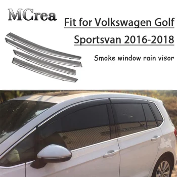 

MCrea Car Styling Smoke Window Sun Rain Visor Deflectors Guard For Volkswagen VW Golf Sportsvan/SV 2016 2017 2018 Accessories