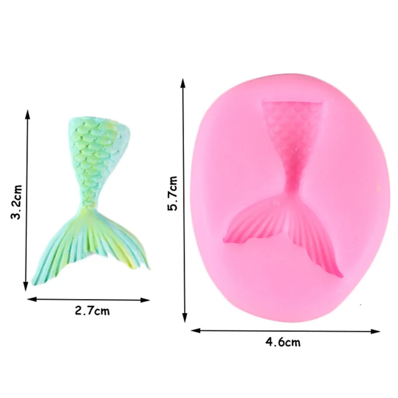 Хвост русалки помадка форма для торта силиконовая форма для ручной работы мыло Форма для украшения торта инструменты выпечка торта DIY конфеты шоколадные формы