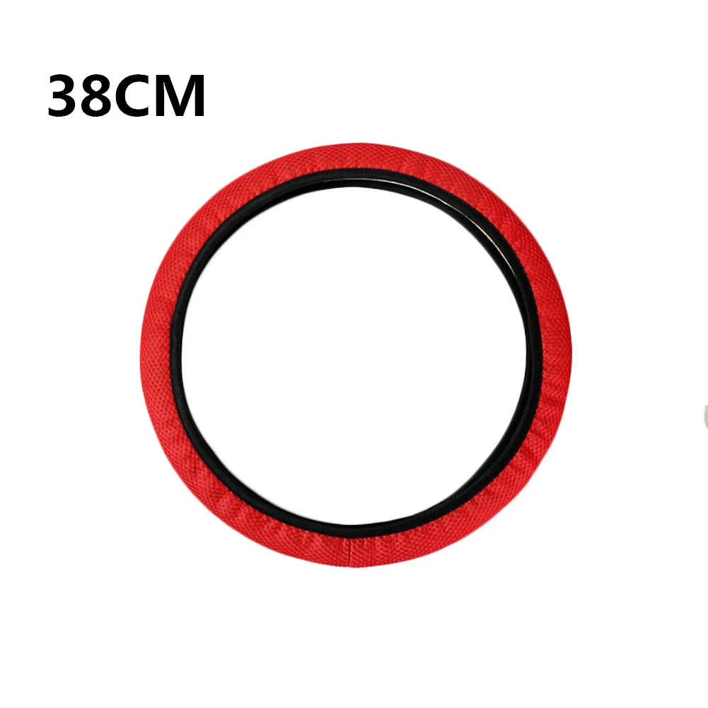 Рулевое колесо крышка противоскользящая сетка Авто Летняя шелковая ткань для Kia Форте Ceed железным Стингер Рио пиканто Ниро Soulster No3 - Название цвета: red-38cm