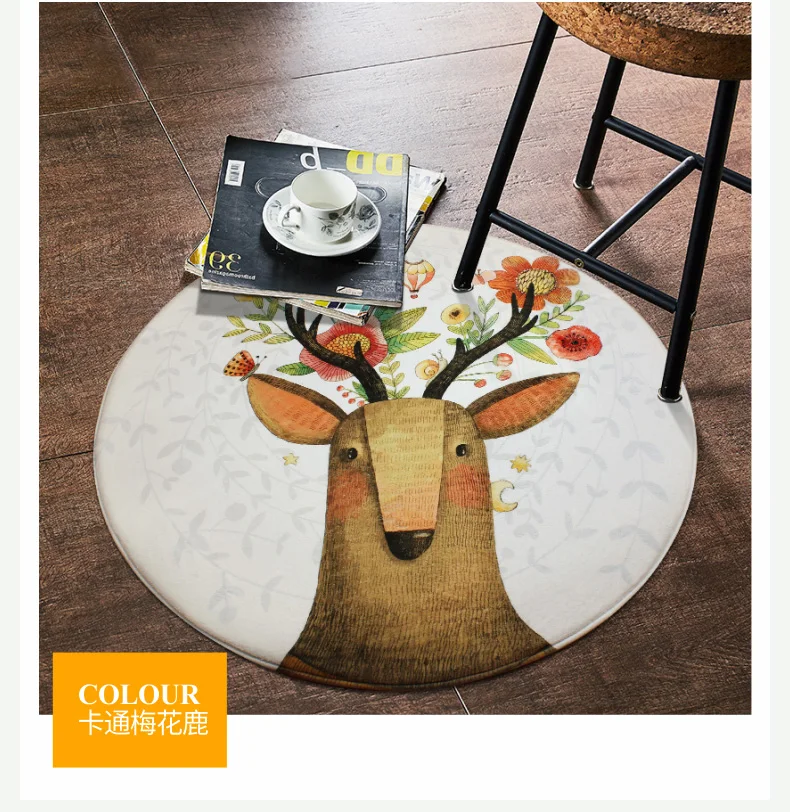 Толстый ковер для детской комнаты, круглый коврик для детской комнаты с рисунком, Yogo и Молитвенный Ковер, детское одеяло для компьютерного стула или кабинета, Декор