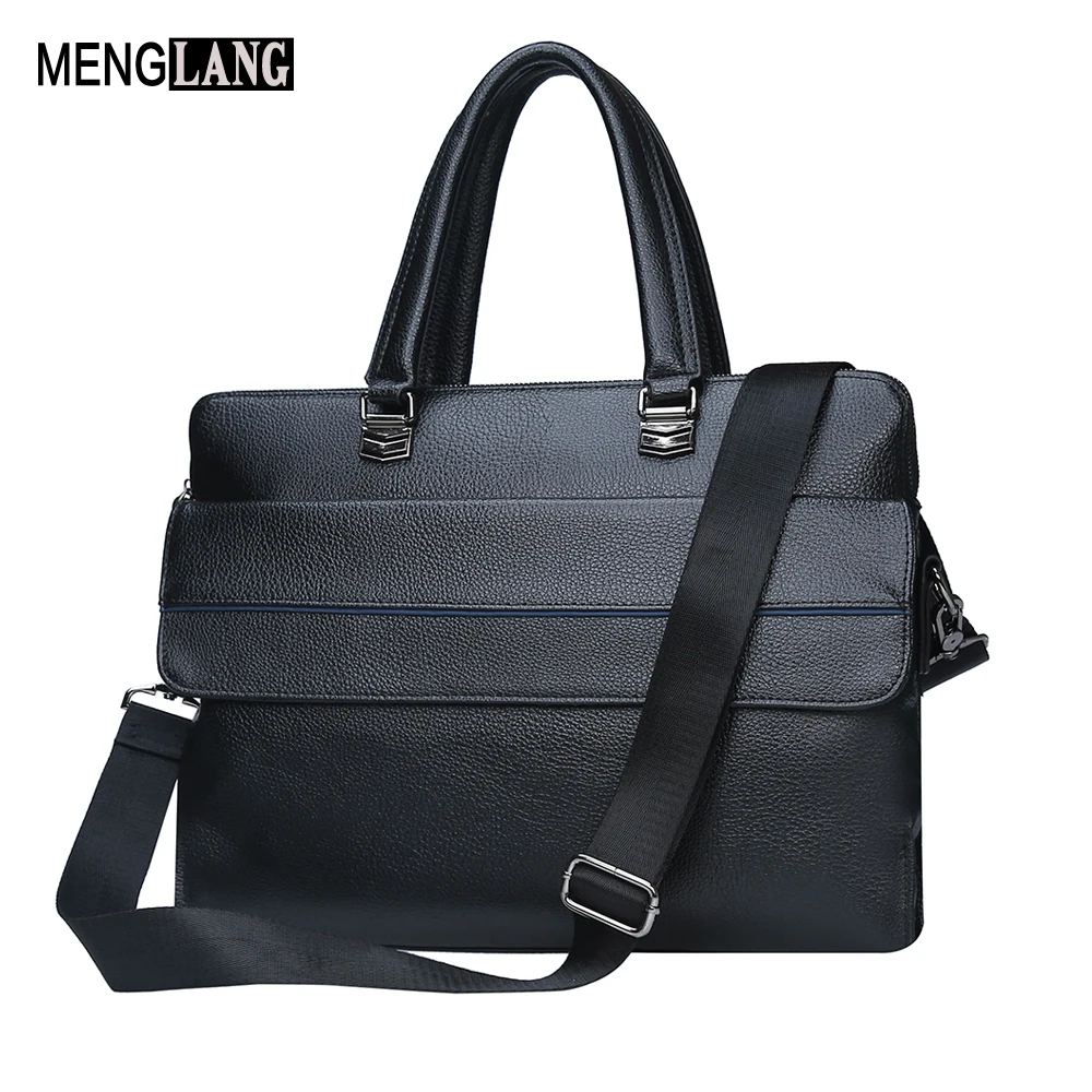 

Fashion Men Briefcase Quality PU Leathe Famous Brand 15.6 inch Commercial laptop Business Briefcase Cross-body shoulder bag