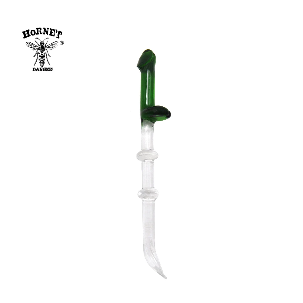 

HORNET Premium Glass Sword Shape Quartz Carb Cap Dabbler Wax Dad Tool 5.2 Inch Quartz Handle Carb Cap Quartz Banger Water Pipe