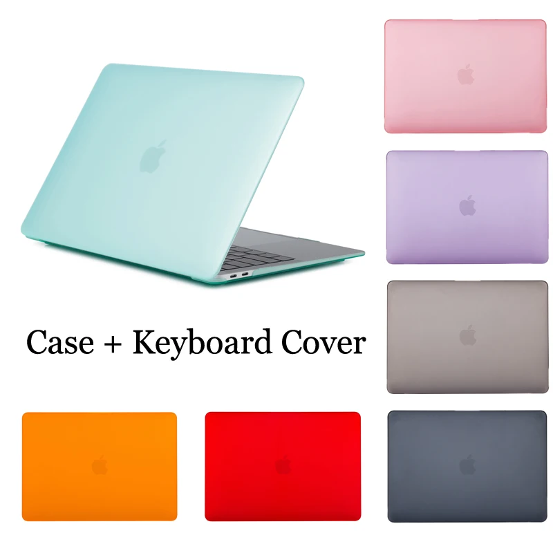 New Laptop Case For Apple Macbook Pro Retina Air 11 12 13 15,Shell for mac Air13 A1932 A1466,pro1315 A1707A1708+Keyboard Cover