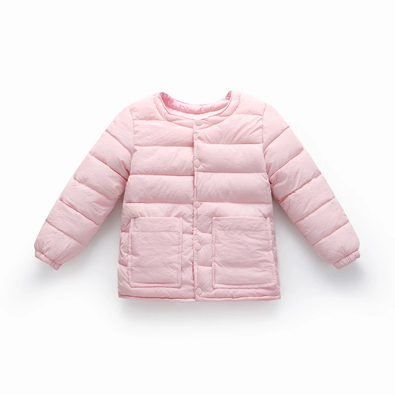 

baby boys girls winter Double pocket Jacket Children Casual Windbreaker Coats Baby Warm Clothes Lightweight down jacket