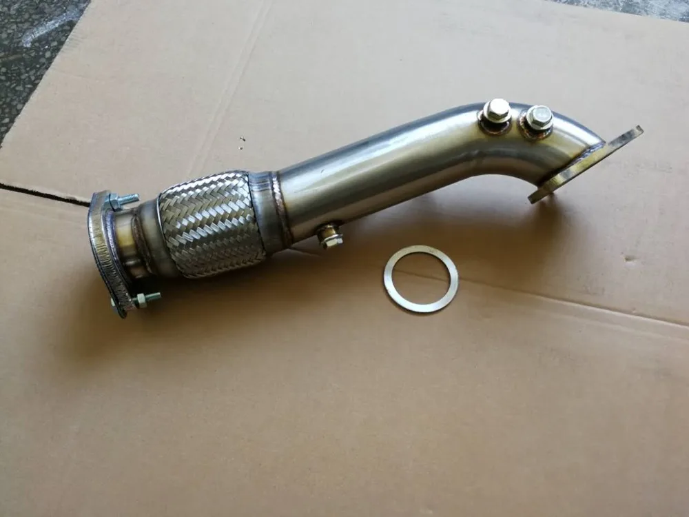 Inox para 14-17 Catless Flex Turbo Downpipe Ford Fiesta st 1.6l Ecoboost 6 Coletores de escape