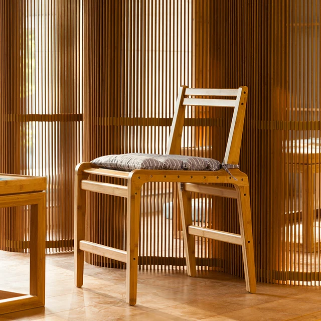 bamboo dining chair office arm chair backrest chair for living room