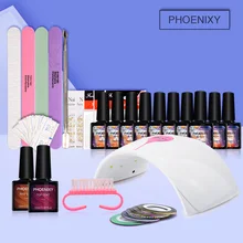 Маникюрный набор лампа для ногтей Набор 36 Вт светодиодный сушилка 10 шт. 10 мл УФ-гель для ногтей набор гель лак для ногтей набор Инструменты для маникюра