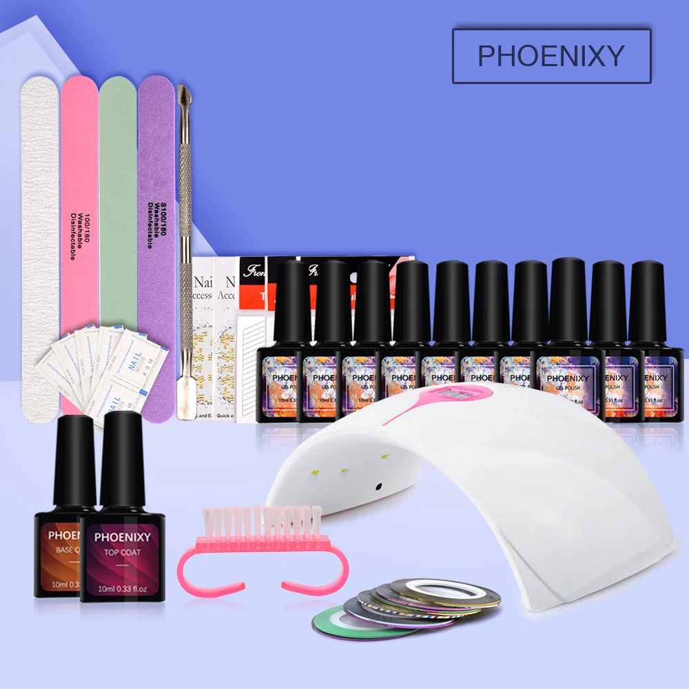 

Manicure Set Lamp For Nail Kit 36w LED Dryer 10Pcs 10ml UV Gel Nail Polish Set Gel Varnish For Nail Art Set Tools For Manicure