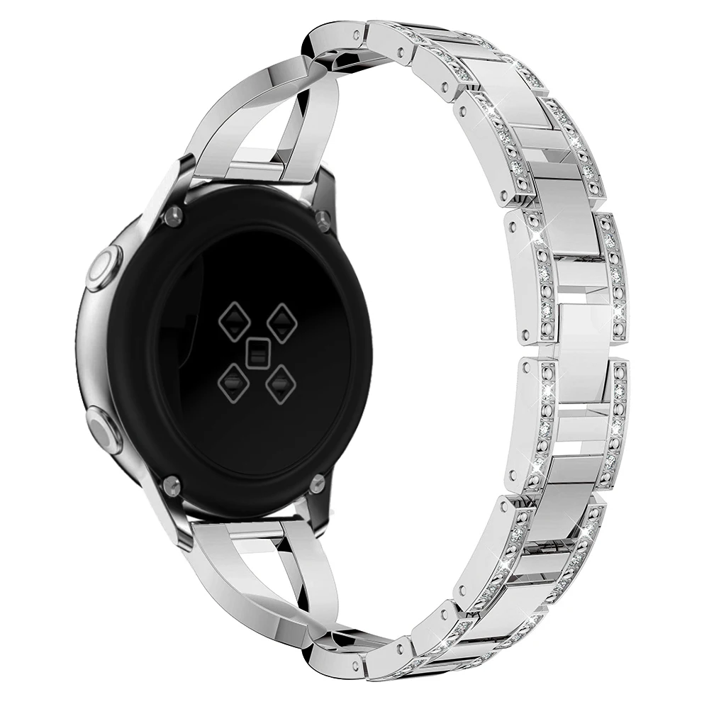 42 мм нержавеющая сталь ремешок для часов Ремешок для samsung Galaxy часы активные умные часы браслет металлический браслет со стразами Замена