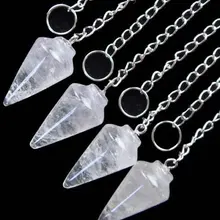 Минимальный заказ 10$ микс) Красивые 10 шт/Лот Белая подвеска-Маятник из хрусталя полудрагоценные ювелирные изделия Кулон из бисера 2Q