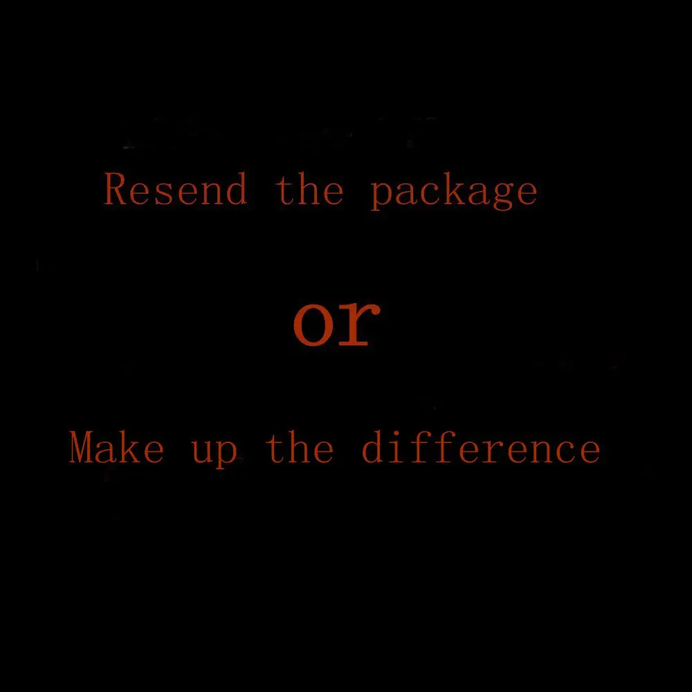 

The link is used to make up the difference or resend the package