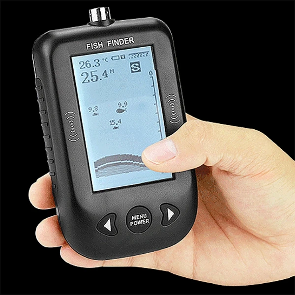  Xf02 45 Degrees Portable Wired Sonar Sounder Fish Finder Depth 100M Echo Sounder For Fishing In Rus